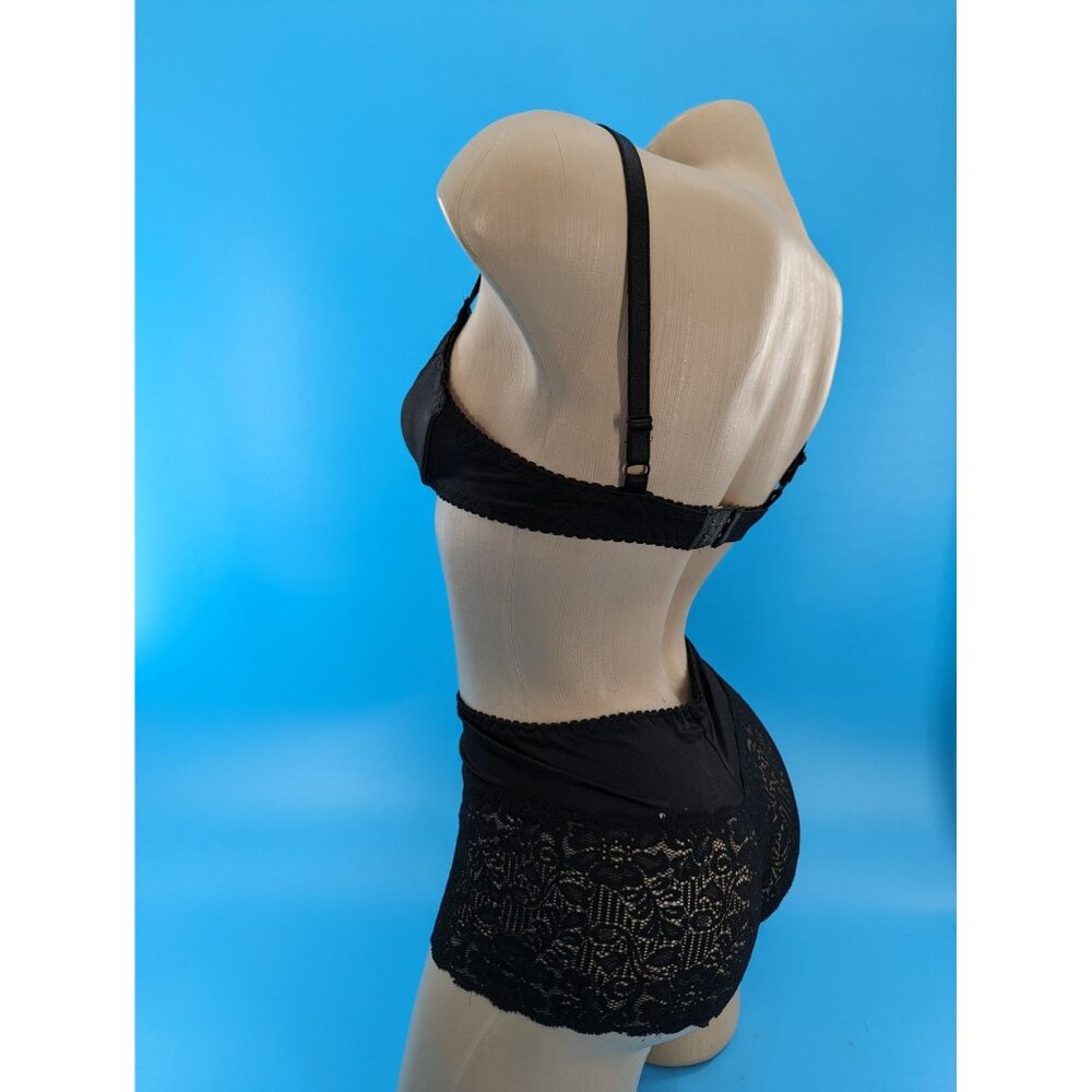ROMANCE Black Bra & Boyshort set lots of sizes NEW - Picture 5 of 6
